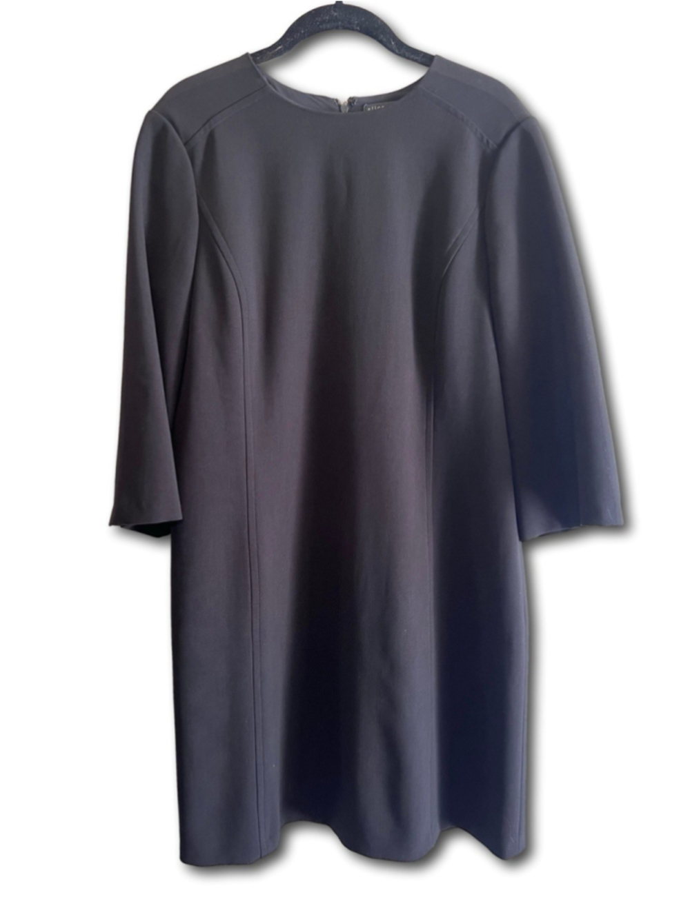 Alice + Olivia Gem Shift Dress 3/4 Sleeves Black Classic Women’s Size 12